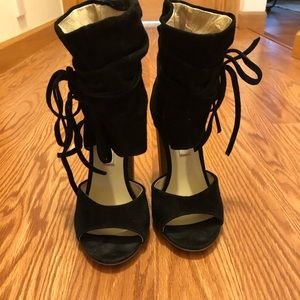 Black Block Heel Sandal- sz 7